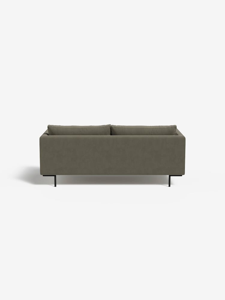 MADE.COM Cotton Weave Dark Olive Harlow 2 Seater Sofa - Image 2 of 4