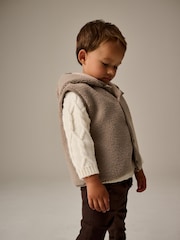Tan Brown Fleece Gilet Jacket (3mths-7yrs) - Image 2 of 10