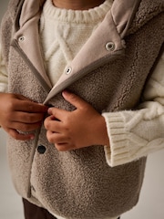 Tan Brown Fleece Gilet Jacket (3mths-7yrs) - Image 5 of 10