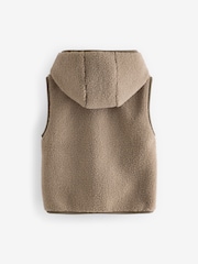 Tan Brown Fleece Gilet Jacket (3mths-7yrs) - Image 7 of 10