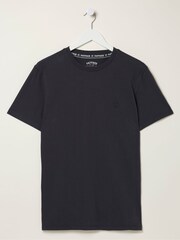 FatFace Lulworth Dark Grey 100% Cotton Organic Crew T-Shirt - Image 5 of 5
