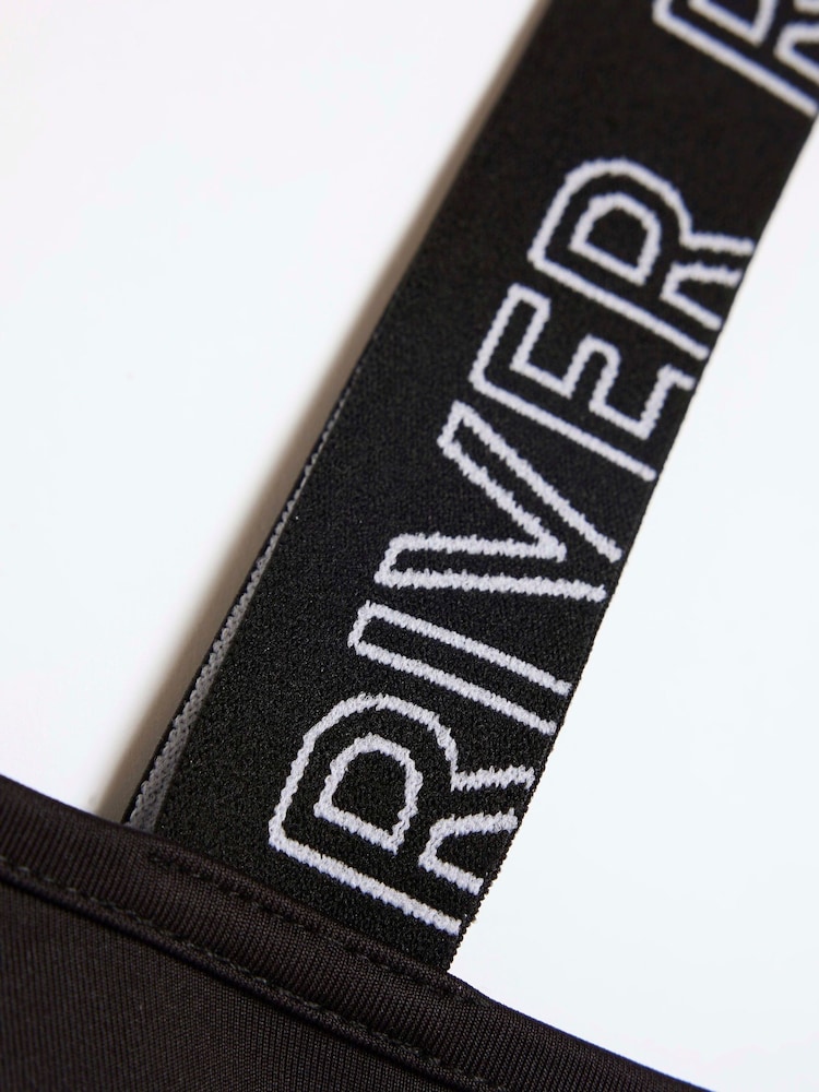 River Island Black Girls Active One Shoulder 100% Cotton Vests - Image 3 of 3 River Island Black Girls Active One Shoulder 100% Cotton Vests - Image 3 of 3