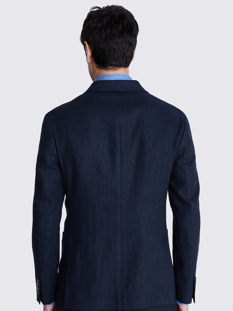 MOSS Tailored Fit Fischgrät-Jacke - Bild 5 von 5