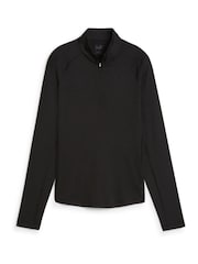 Puma Black Black Womens You-V Solid Golf 1/4 Zip Pullover Sweatshirt - Image 1 of 2