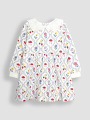 JoJo Maman Bébé Cream Collar Sweat Dress - Image 1 of 3