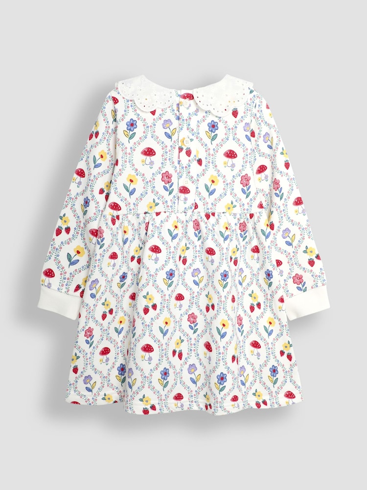 JoJo Maman Bébé Cream Collar Sweat Dress - Image 2 of 3