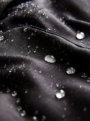 Black Hooded Parka Coat With Faux Fur Trim - Image 10 of 10