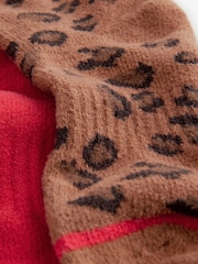 Rot, Animalprint - Cosy Ankle Socks with Cushion Sole 2 Pack - Bild 7 von 7