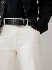 Black Distressed Faux Leather Belt - Image 1 of 3