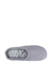 Totes Grey Isotoner Popcorn Terry Mules Slippers - Image 4 of 5