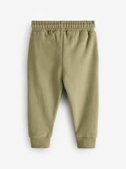 Rust Brown/Khaki/Sage Soft Touch Joggers 3 Pack (3mths-7yrs) - Image 3 of 7