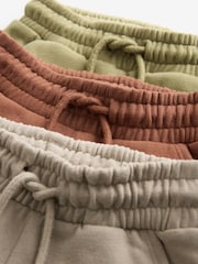 Rust Brown/Khaki/Sage Soft Touch Joggers 3 Pack (3mths-7yrs) - Image 6 of 7
