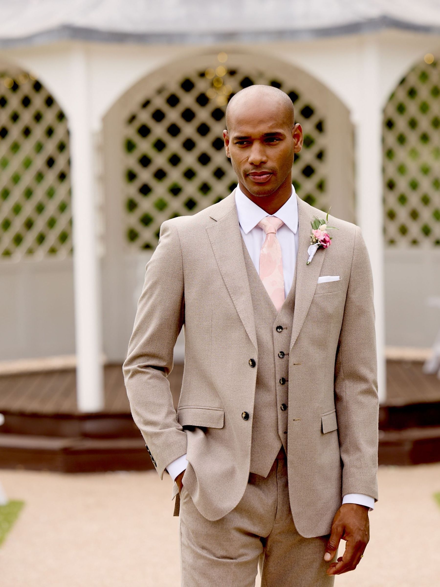 Buy Skopes Natural Tailored Fit Jodrell Marl Tweed Suit: Jacket