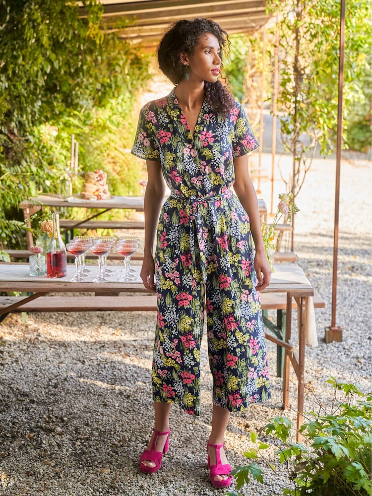 Seasalt Cornwall Blue Treen Cove Jumpsuit - Image 1 of 7 Seasalt Cornwall Blue Treen Cove Jumpsuit - Image 1 of 7