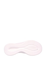 Skechers White Womens Ultra Flex 3.0 Slip In Trainers - Image 3 of 3
