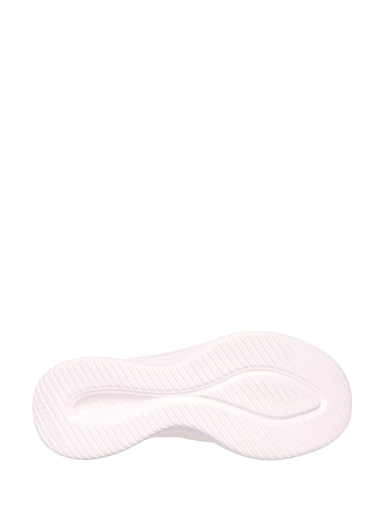 Skechers White Womens Ultra Flex 3.0 Slip In Trainers - Image 3 of 3