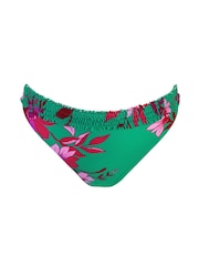 Pour Moi Green & Pink Multi Free Spirit Frill Waist Bikini Briefs - Image 3 of 4