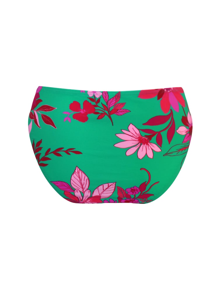Pour Moi Green & Pink Multi Free Spirit Frill Waist Bikini Briefs - Image 4 of 4