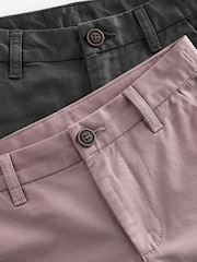 Charcoal Grey/Pink Chino Shorts 2 Pack (3-16yrs) - Image 5 of 5