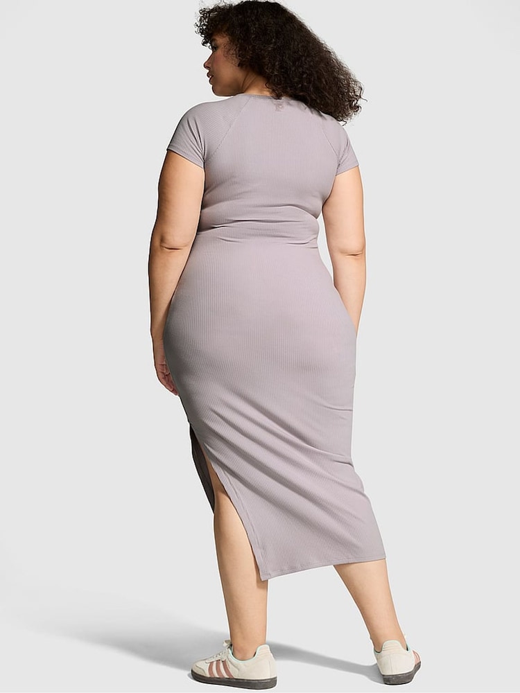 Victoria's Secret PINK Dusty purple Short Sleeve Midi Dress - Image 2 of 3 Victoria's Secret PINK Dusty purple Short Sleeve Midi Dress - Image 2 of 3