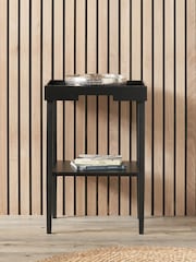 Pacific Black Marnie Wood Side Table with Shelf - Image 1 of 6