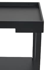Pacific Black Marnie Wood Side Table with Shelf - Image 5 of 6