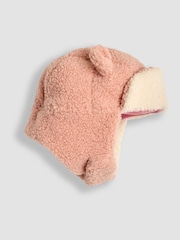 JoJo Maman Bébé Rose Pink Cosy Borg Hat - Image 2 of 4