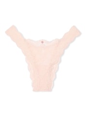 Victoria's Secret Purest Pink Brazilian Lace Knickers - Image 3 of 3