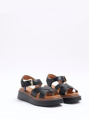 River Island Black Two Part Flatform Sandals - Image 2 of 4
