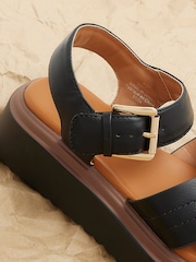 River Island Black Two Part Flatform Sandals - Image 4 of 4