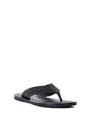 Dune London Black Fredos Toe Post Sandals - Image 4 of 6