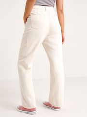 Simply Be Cream Cargo Jeans - Image 3 of 3