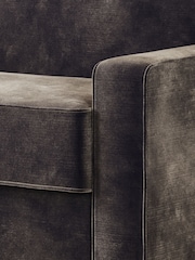 Jay-Be Luxe Velvet Steel Grey Linea 3 Seater Sofa Bed - Image 4 of 6