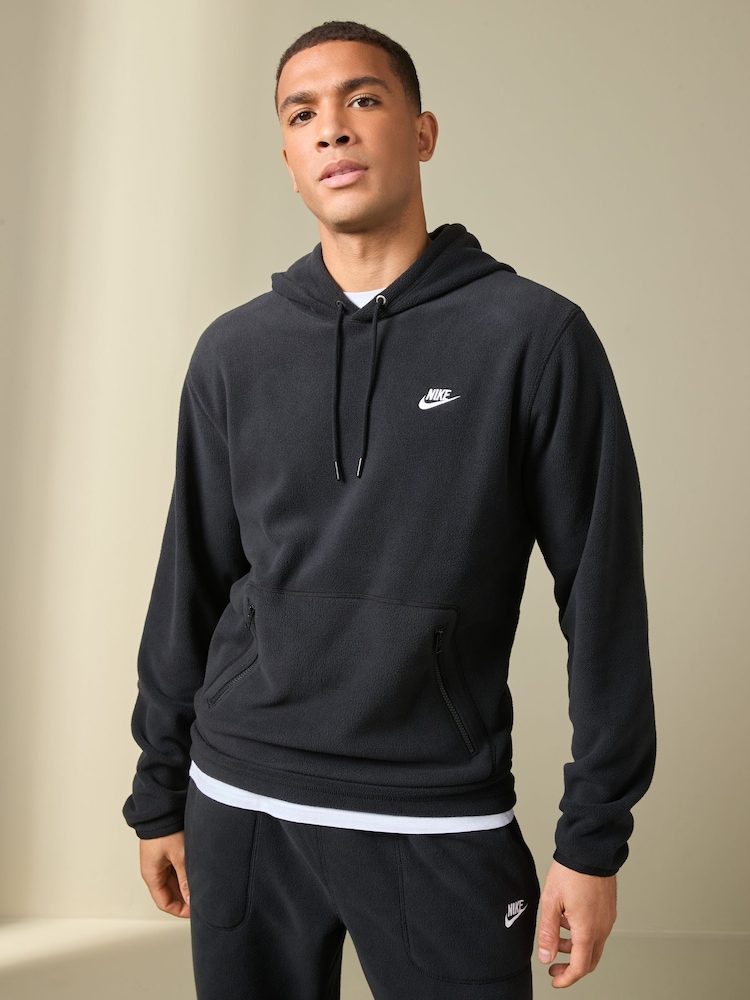 Nike Black Club Winterized Fleece Pullover Hoodie - Image 1 of 6