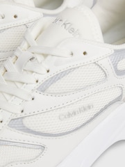 Calvin Klein White Runner Lace-Up Mesh Sneakers - Image 7 of 7