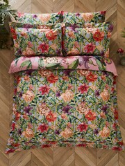 Joe Browns Pink Peacock Plumage Reversible Bed Set - Image 2 of 6
