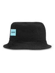HUGO Black 100% Cotton Twill Bucket Hat With Logo Label - Image 2 of 3
