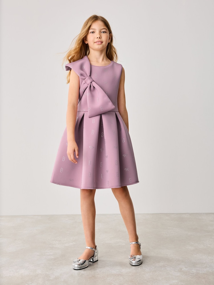 mauve - Robe Baker by Ted Baker en néo-marine à nœud - Image 3 of 14