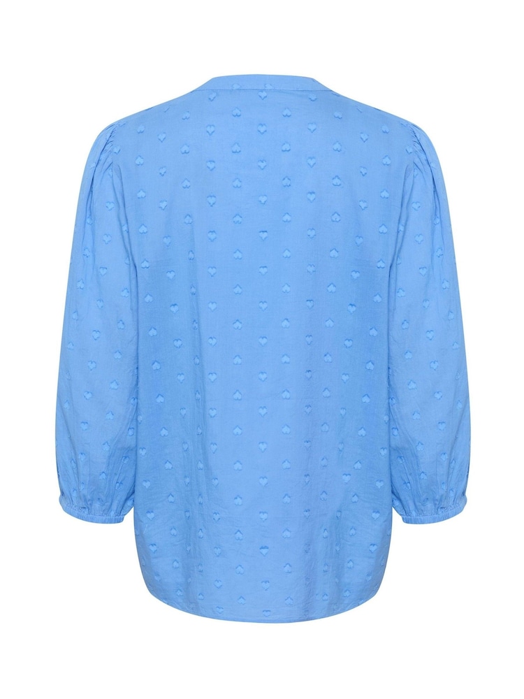 Kaffe Kajollia Notch Neck 3/4 Sleeve 100% Cotton Blouse - Image 6 of 6 Kaffe Kajollia Notch Neck 3/4 Sleeve 100% Cotton Blouse - Image 6 of 6