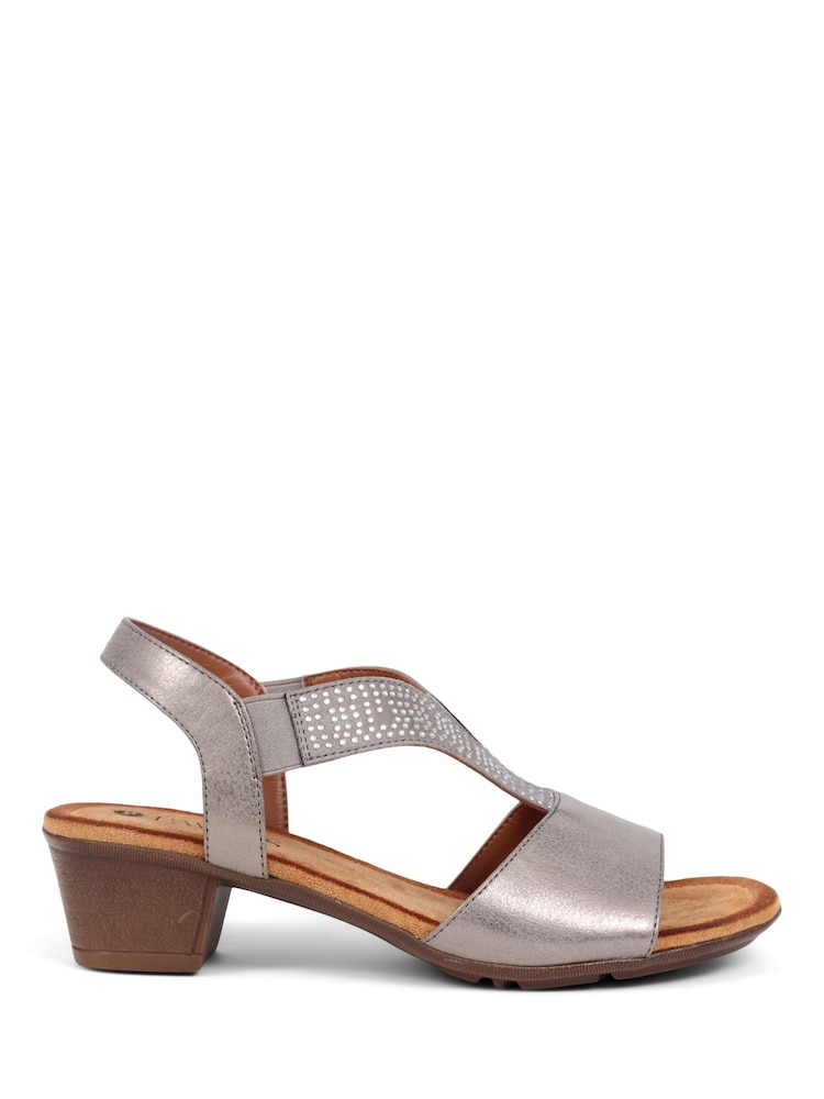 Natural/marrón - Sandalias con tacón tipo slingback en color natural de Pavers - Imagen 1 de 5 Natural/marrón - Sandalias con tacón tipo slingback en color natural de Pavers - Imagen 1 de 5