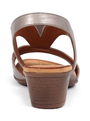 Pavers Natural / brown Pavers Natural Heeled Slingback Sandals - Image 3 of 5