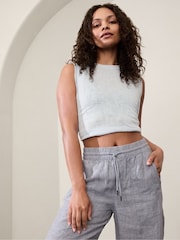 Athleta Grey 100% Linen Retreat Wide Leg Trousers - Image 2 of 3