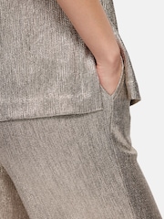 Jigsaw Gold Metallic Cowl Neck Top - Image 4 of 7