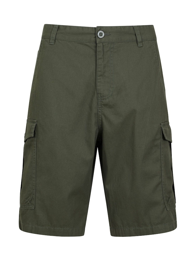 Verde - Pantalones cortos cargo para hombre 100% algodón Lakeside de Mountain Warehouse - Imagen 1 de 5