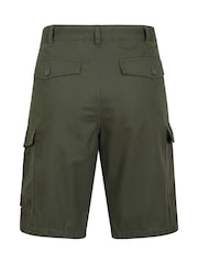 Verde - Pantalones cortos cargo para hombre 100% algodón Lakeside de Mountain Warehouse - Imagen 3 de 5