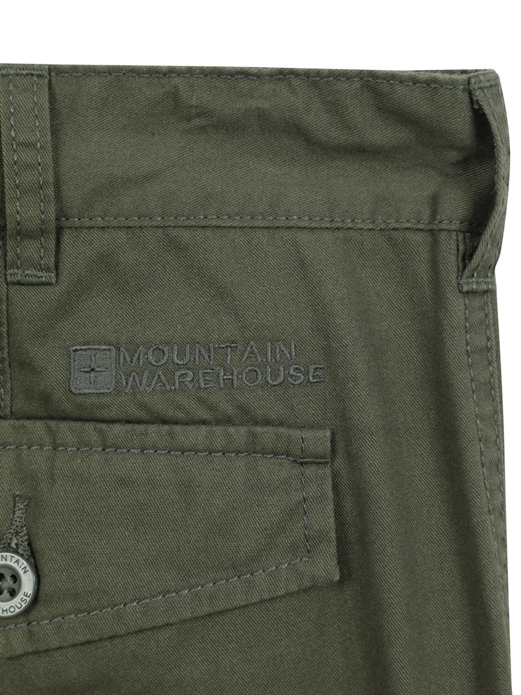 Verde - Pantalones cortos cargo para hombre 100% algodón Lakeside de Mountain Warehouse - Imagen 5 de 5