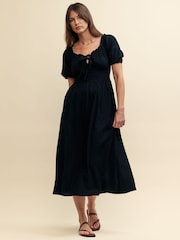 Nobody's Child Black Plain Genevieve Dress - Image 1 of 3