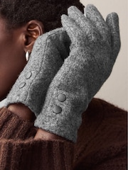 Grey Wool Blend Gloves 1 Pack - Image 2 of 3