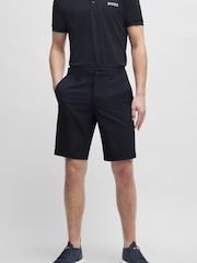 BOSS Dark Blue Chrome Slim Fit Shorts in Water Repellent Easy Iron Fabric - Image 2 of 5