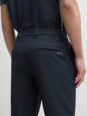 BOSS Dark Blue Chrome Slim Fit Shorts in Water Repellent Easy Iron Fabric - Image 4 of 5